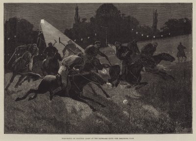 Polo-Match by Electric Light at the Ranelagh Club by Richard Caton Woodville junior